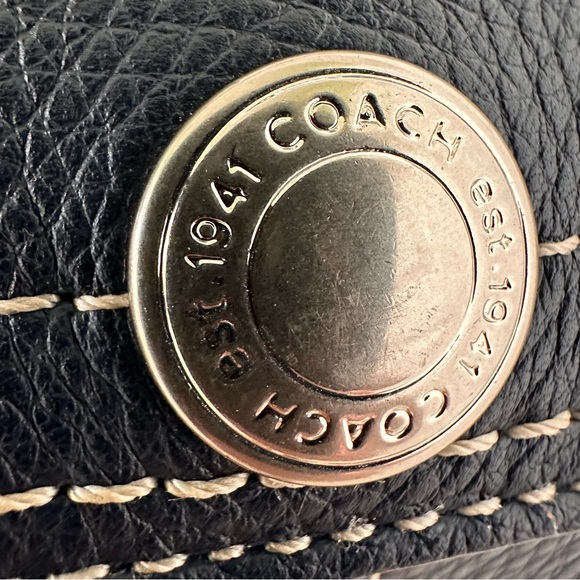 Coach Chelsea Leather Flap Dark Denim Shoulder Bag Vintage Y2K NWT - Picture 11 of 16